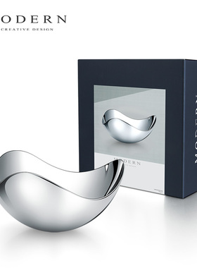 摩登MODERN北欧ins风不锈钢轻奢大号水果盘果兜客厅家用装饰摆