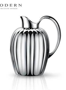 摩登MODERN北欧轻奢不锈钢冷水壶高级感花瓶创意摆件高端乔迁礼品