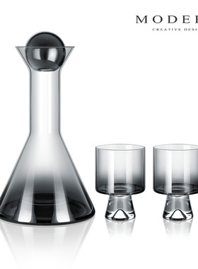 摩登MODERN欧式水晶玻璃冷水壶分酒器轻奢创意红酒醒酒器酒具摆件