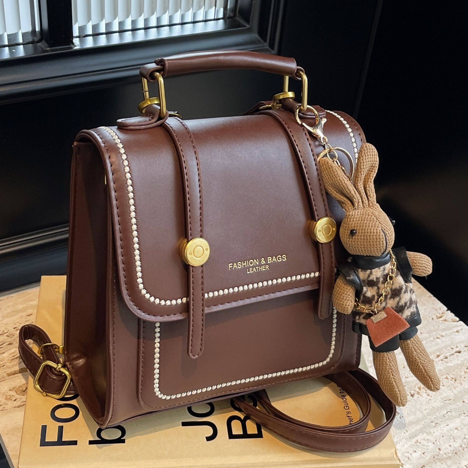 法式小众复古质感手提小包包女新款学生上课双肩包2024春季斜挎包,箱包皮具/热销女包/男包,双肩背包,淘宝优惠券,粉丝福利购,淘宝优惠卷