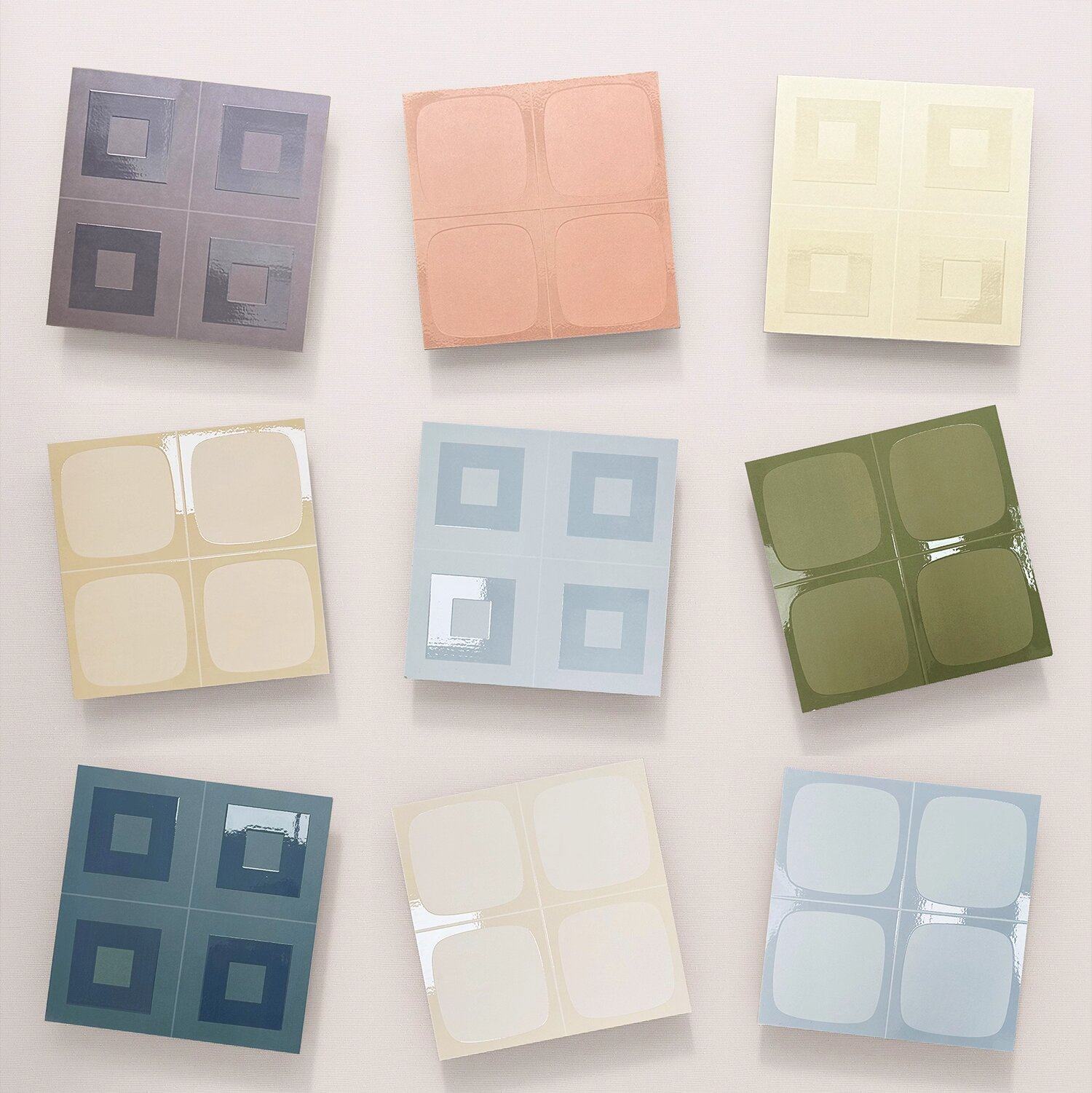 现代简约方形釉面砖400x400 彩色多巴胺卫生间瓷砖厨房阳台墙地砖