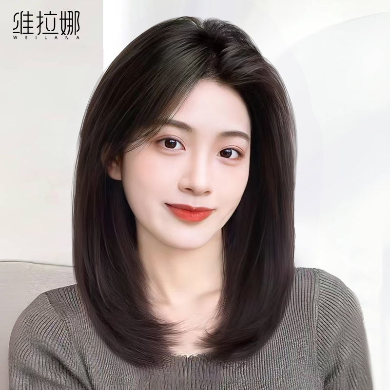 假发女长发锁骨发自然全头套式全真人发轻薄无痕高端整顶假发套 美发护发/假发 日常整顶假发 原图主图