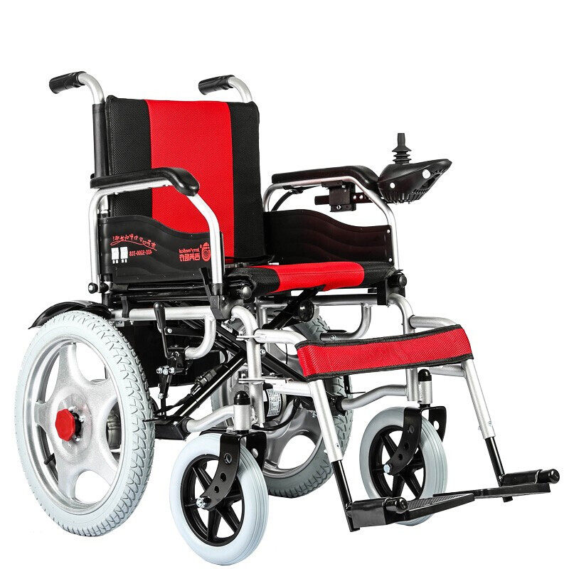 吉芮 电动轮椅车折叠轻便 电动老年残疾人四轮全自动智能铅酸电池