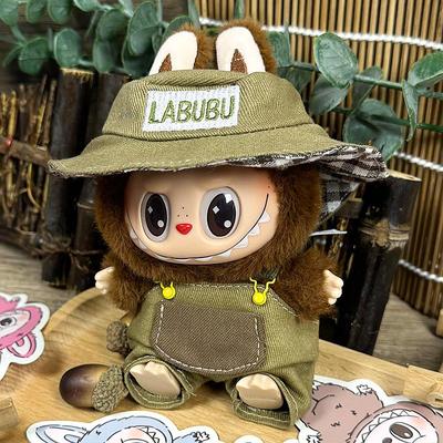 拉布布娃衣官方旗舰店正品『口袋猎人』适用于labubu娃衣服盲盒坐