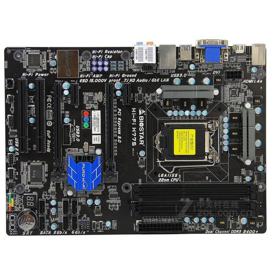biostar/映泰 hi-fi h77s h77豪华大板 全接口全固态 usb3 sata3