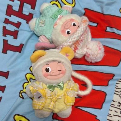 拉布布娃衣官方正品toptoy猪猪侠衣服搪胶盲盒玩偶labubu娃衣服装