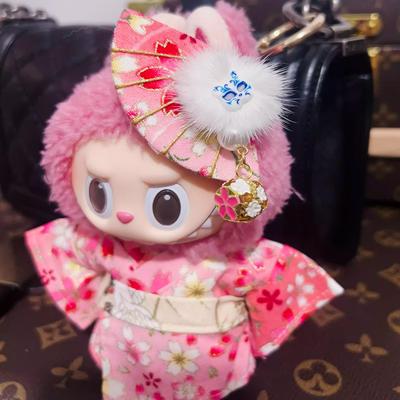 拉布布娃衣labubu玩偶衣服荔枝莓莓一代二代三代日系和服浴袍套装
