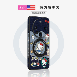 SHEHENG 潮牌Ho5高级2024新 ×牛仔kitty适用华为pura80手机壳mate70pro全包m60防摔磁吸pura70Pro磁吸Pro