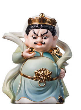 陶瓷摆件精工彩四大天王神像