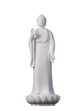 陶瓷摆件立莲座释迦牟尼佛站像