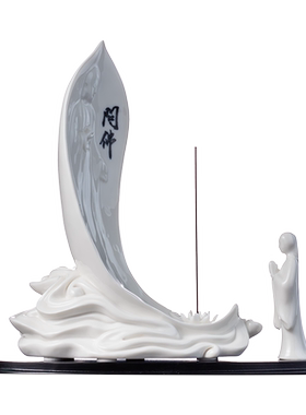 陶瓷摆件问佛中式禅意