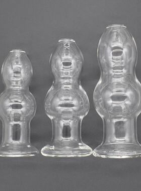 A self-pleasuring toy made of glass for use inside the anus.