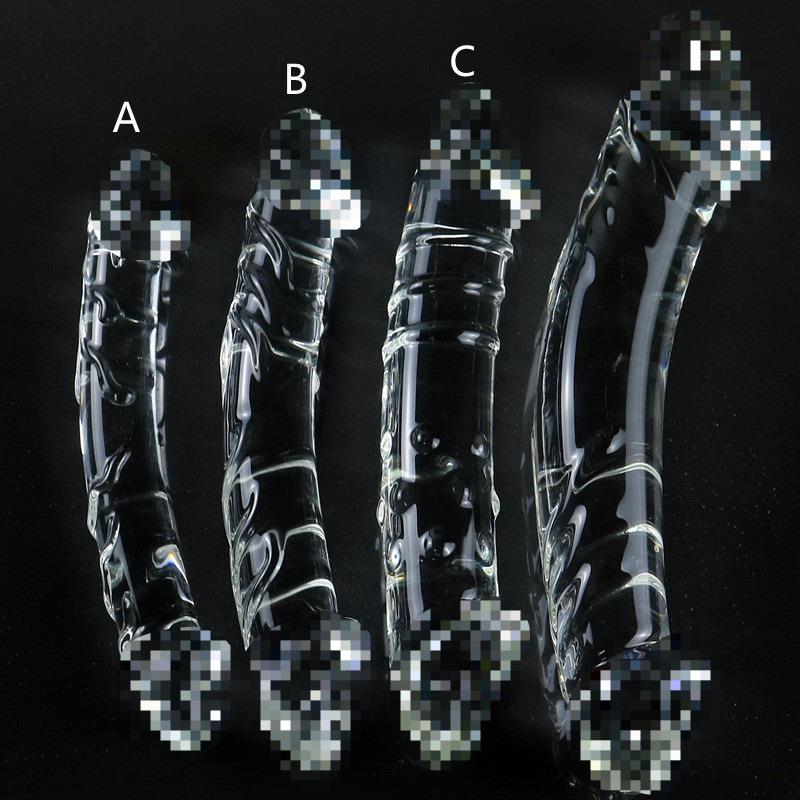 双头龙玻璃器器两头器器长款玻璃器器长号女用器按摩解压放松解压