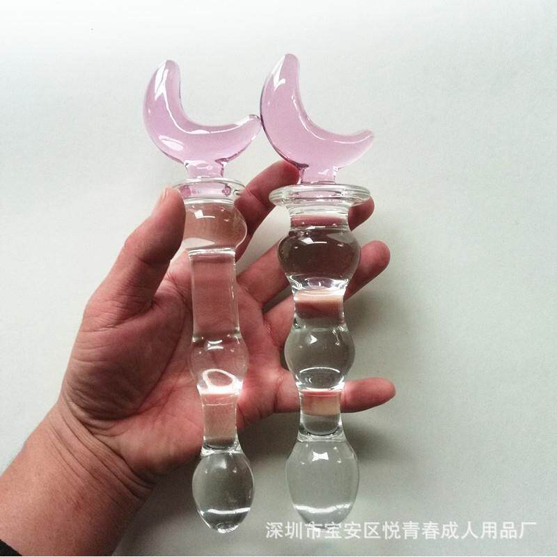 Glass-made femalemasturbation toy fake phallus adult product