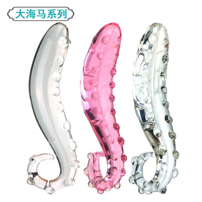 Glass-made femalemasturbation toy fake phallus adult product