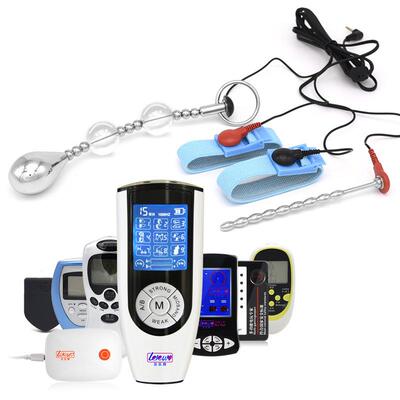 Male penis electric shock punishment toy urethral dilator