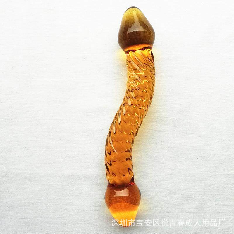 Glass-made femalemasturbation toy fake phallus adult product