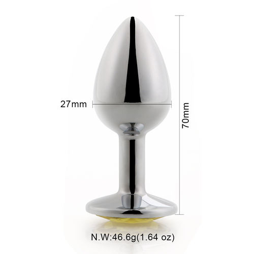 Round water diamond metal anal plug, harem anal plug, expan