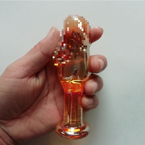 Large glass beads, large glass anal plug, large glass femal