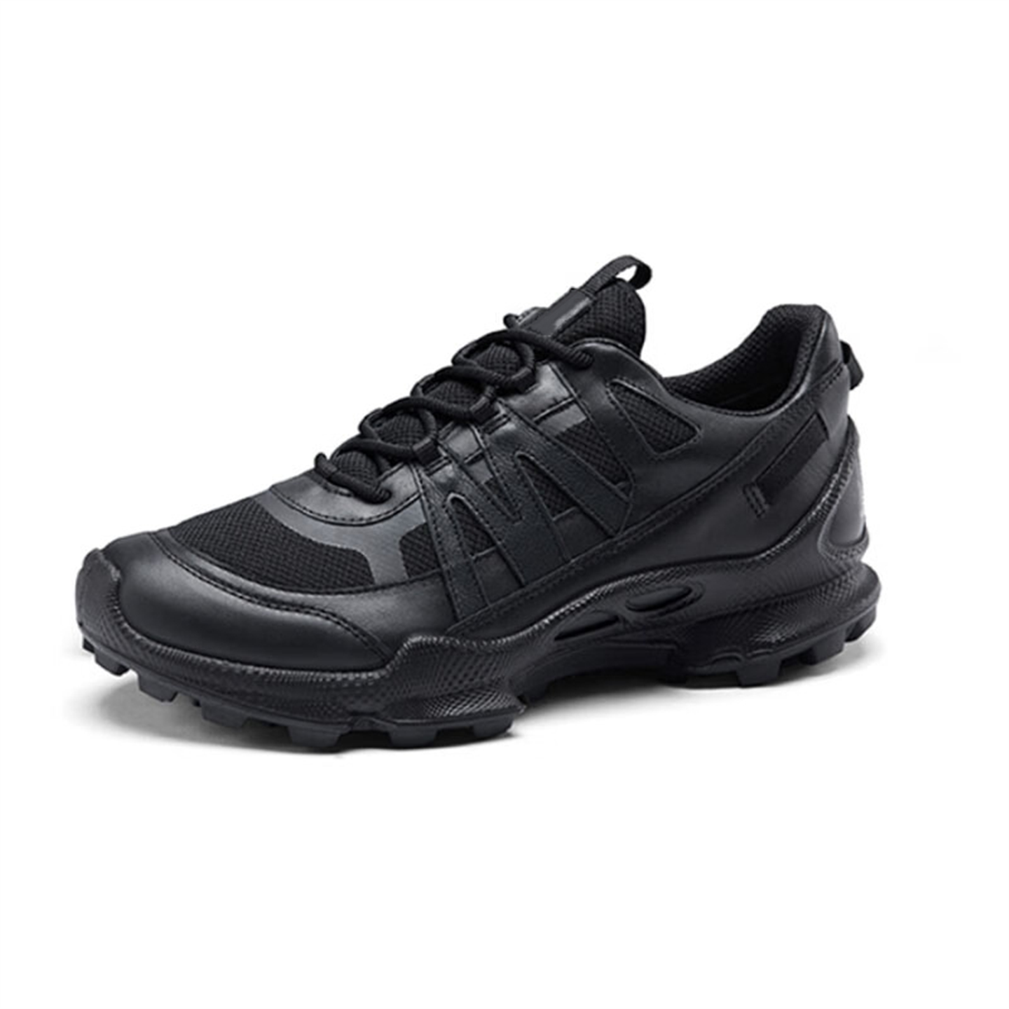 撤柜男鞋牛皮户外透气网面鞋防滑休闲运动鞋健步鞋缓震越野跑步鞋