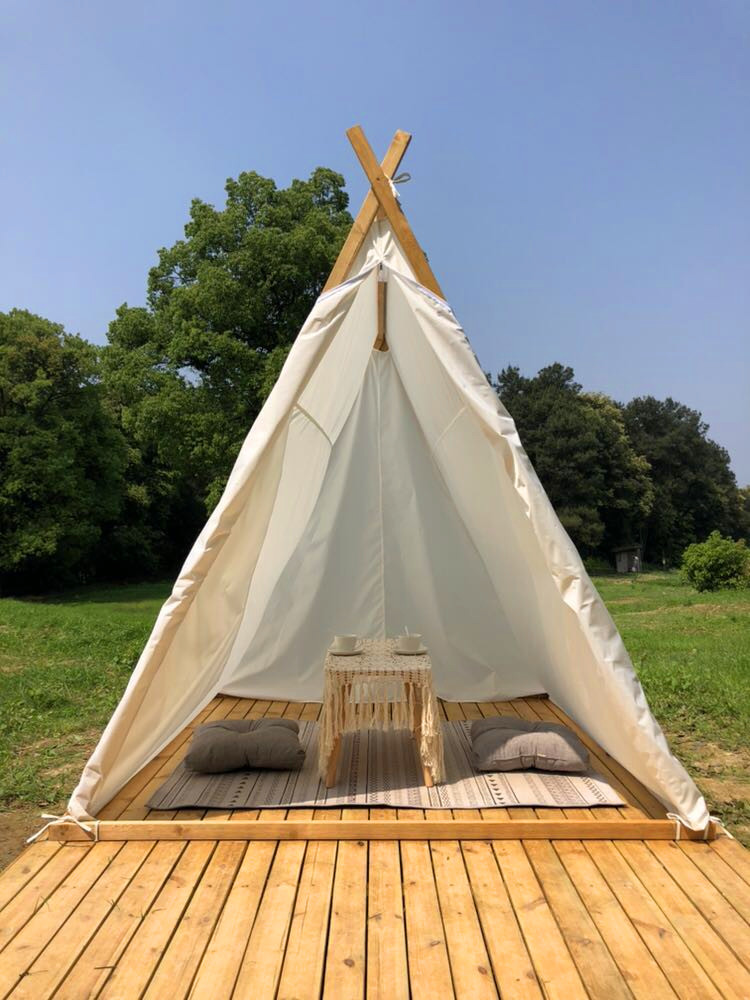 北欧ins风三角帐篷户外网红火锅野餐印第安大人星空咖啡餐厅小屋