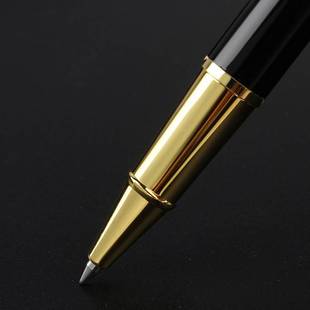 .英雄宝珠笔318A商务办公黑色签字笔0.5mm礼盒套装 刻字.