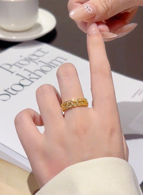 钱多多铜钱戒指女钱串子2026新款