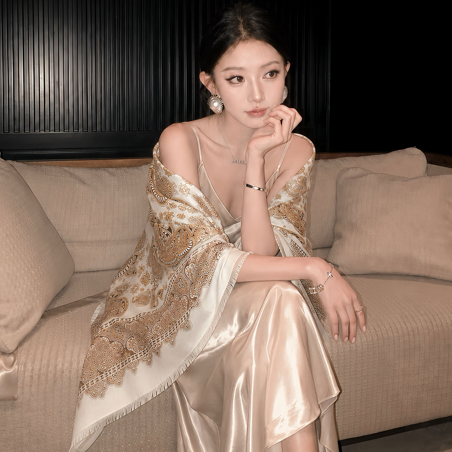 复古老钱风披肩女外搭2026新款