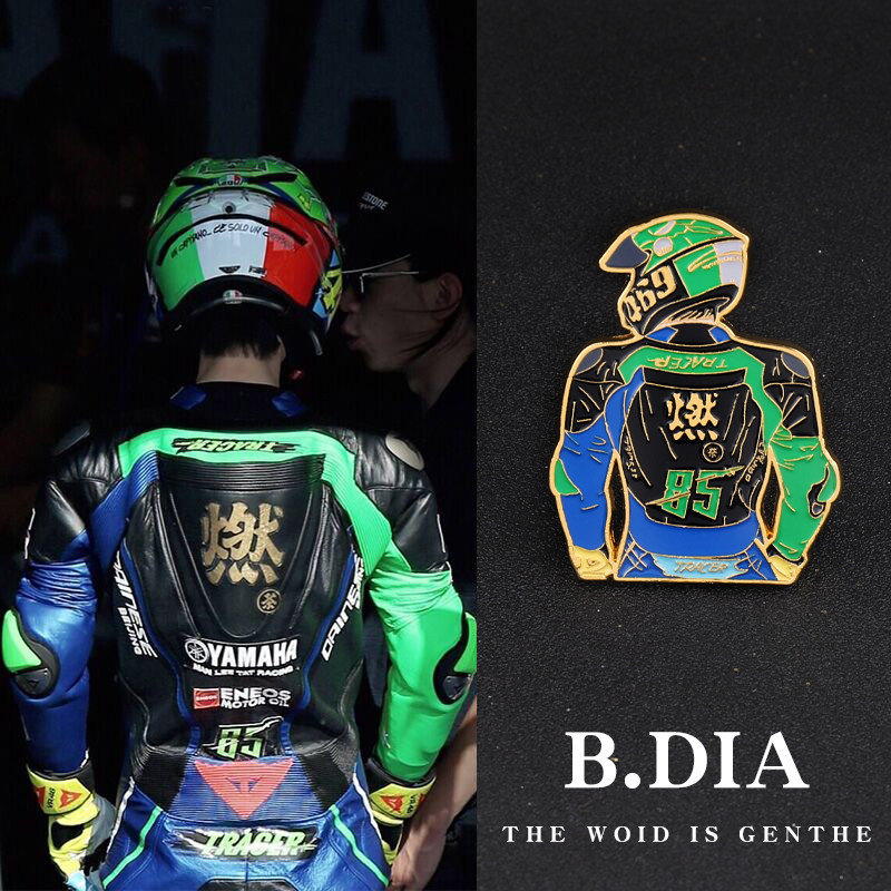 85号摩托车手胸针日系可爱学院风新款潮男女情侣学生礼物小饰品