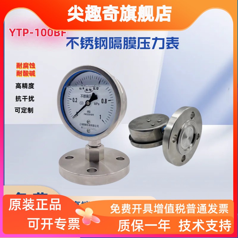 不锈钢耐震隔膜压力表YTP1