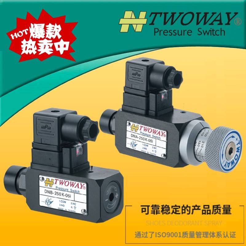 TWOWAY台肯DNA-150K-06i油压感应开关DNB-250K 70K 100K 360K 22B