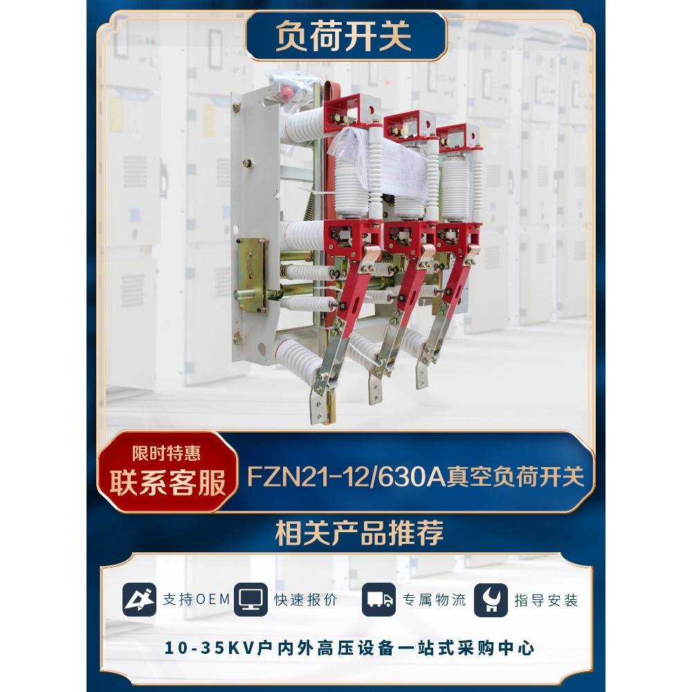 10KV真空负荷开关FZN21-12/630A 1250A 真空式电动负荷开关FZRN21