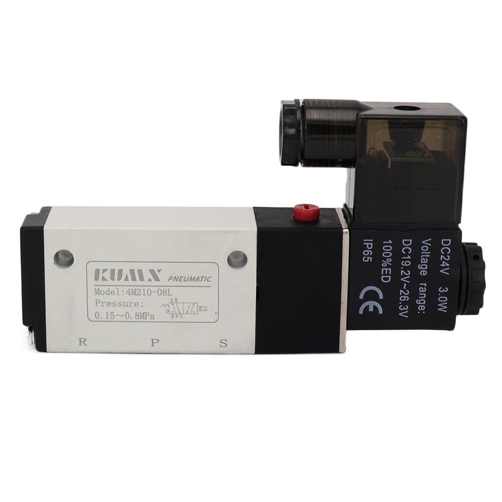 蝶阀专用 面板式4M210L-08 二位五通 五口二位电磁阀 4M210一08L