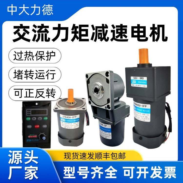 Zd大中型交流转矩电机3W6W10W20W40W插拔收卷电机220V减速张力电