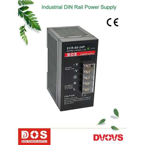 DOS工业导轨式开关电源供应器直流60W24V2.5A和100W24V4A保三年