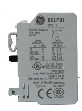隆兴9年老店 GE通用 BCLF01 辅助触点接触器顶装1NC 常闭触头 1*