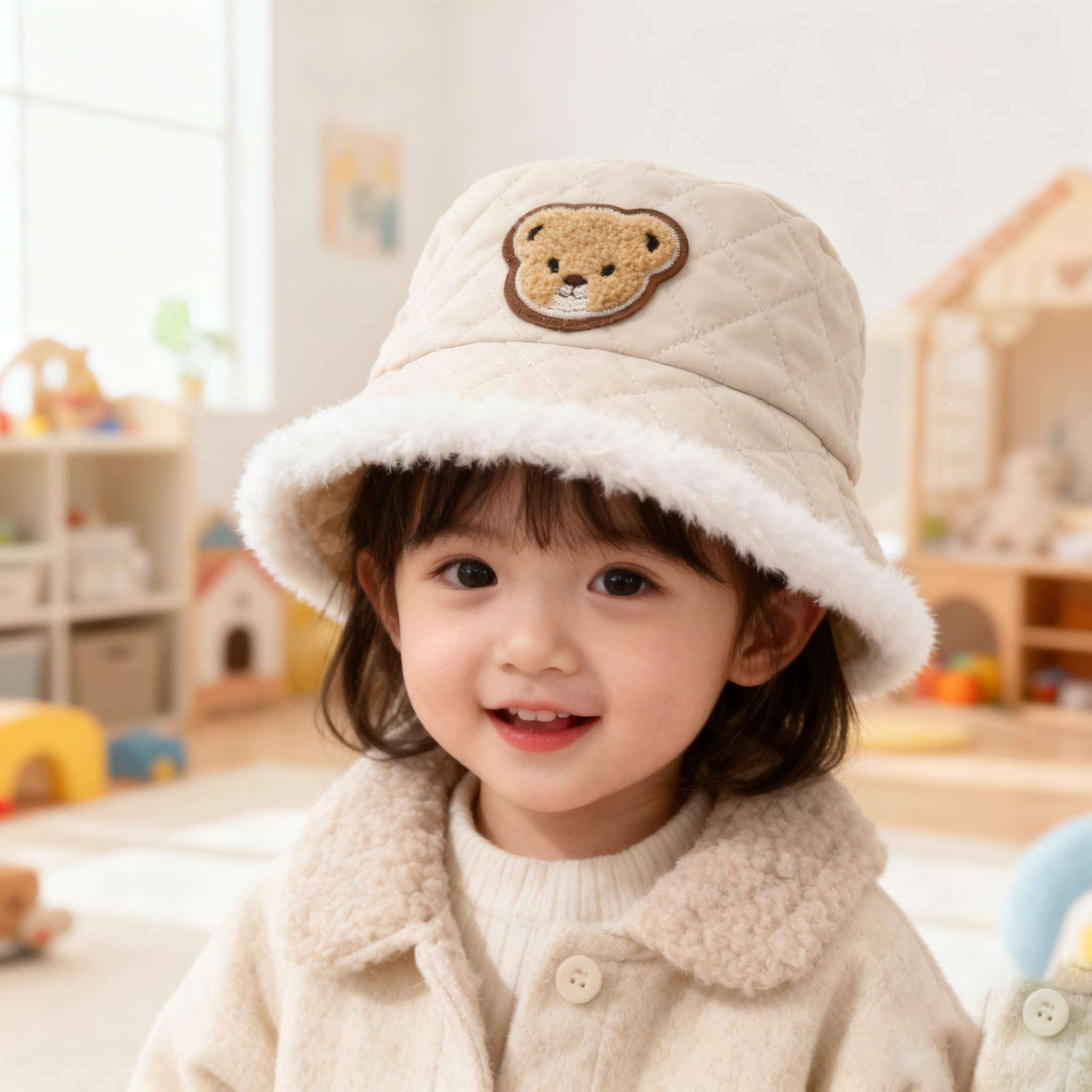 宝宝帽子秋冬季2025儿童渔夫帽女童盆帽可爱夹棉保暖男童女孩冬款,童装/婴儿装/亲子装,帽子,淘宝优惠券,粉丝福利购,淘宝优惠卷