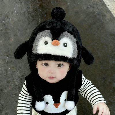 婴儿一捏会叫宝宝帽子秋冬季