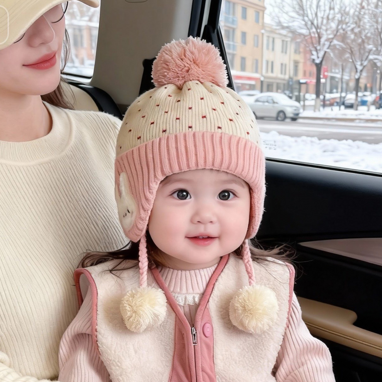宝宝帽子秋冬季毛线帽可爱超萌卡通女童护耳帽加厚保暖儿童针织帽,童装/婴儿装/亲子装,帽子,淘宝优惠券,粉丝福利购,淘宝优惠卷