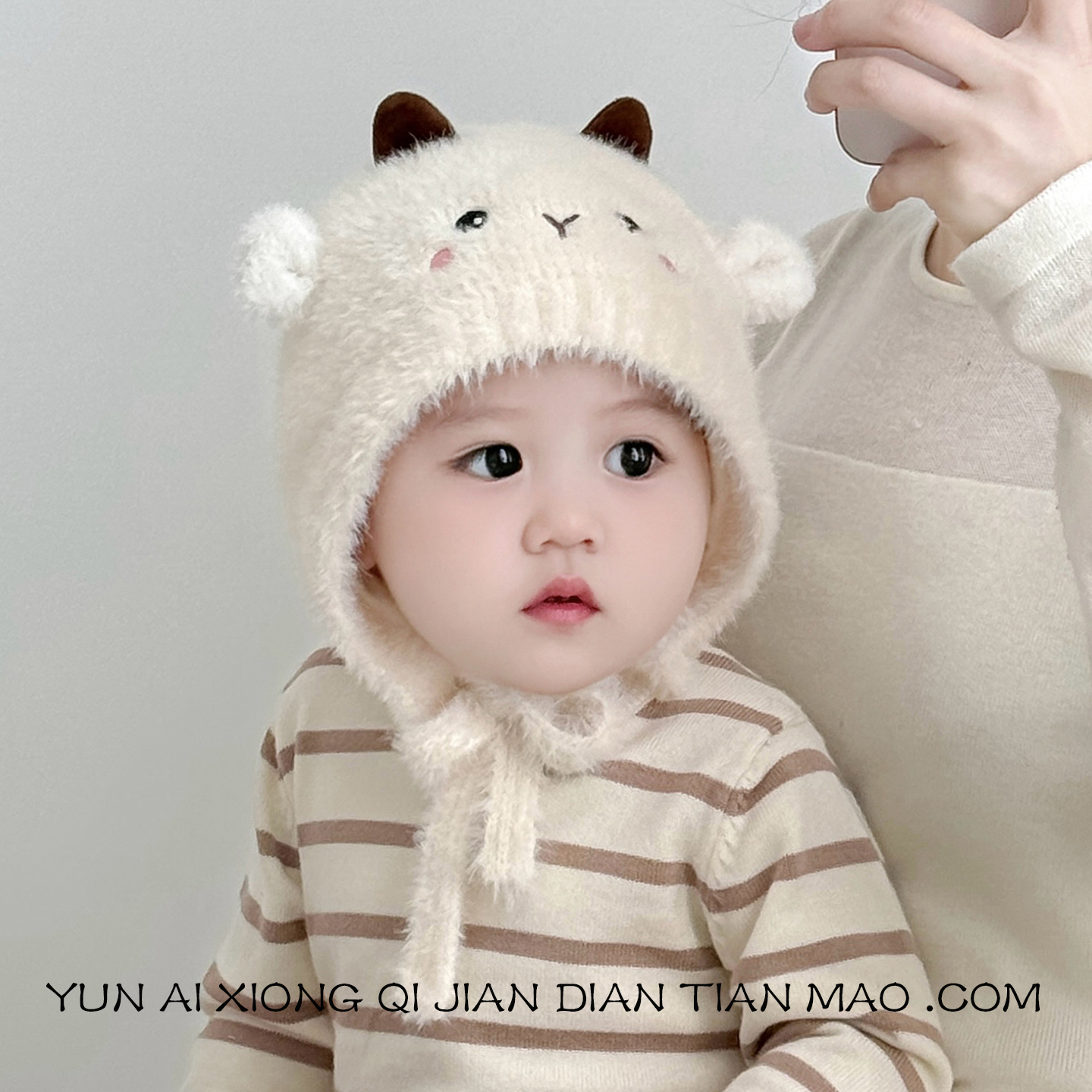 宝宝帽子婴幼儿秋冬季新款护耳帽儿童冬天防风帽男女童冬帽小月龄