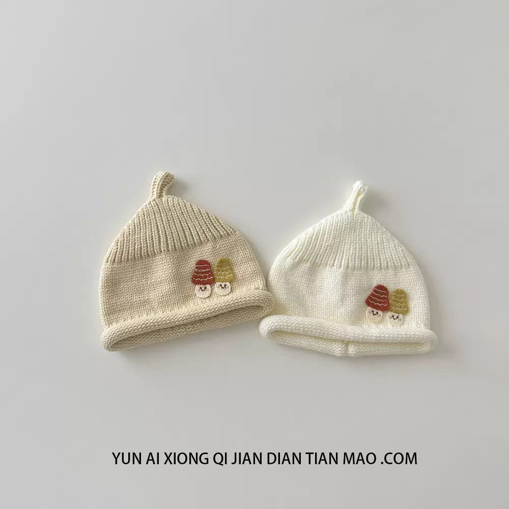 秋冬季宝宝针织毛线帽保暖帽子