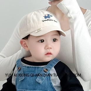 一岁男宝宝帽子春秋夏季婴幼儿童棒球帽卡通鸭舌凉帽遮阳太阳透气