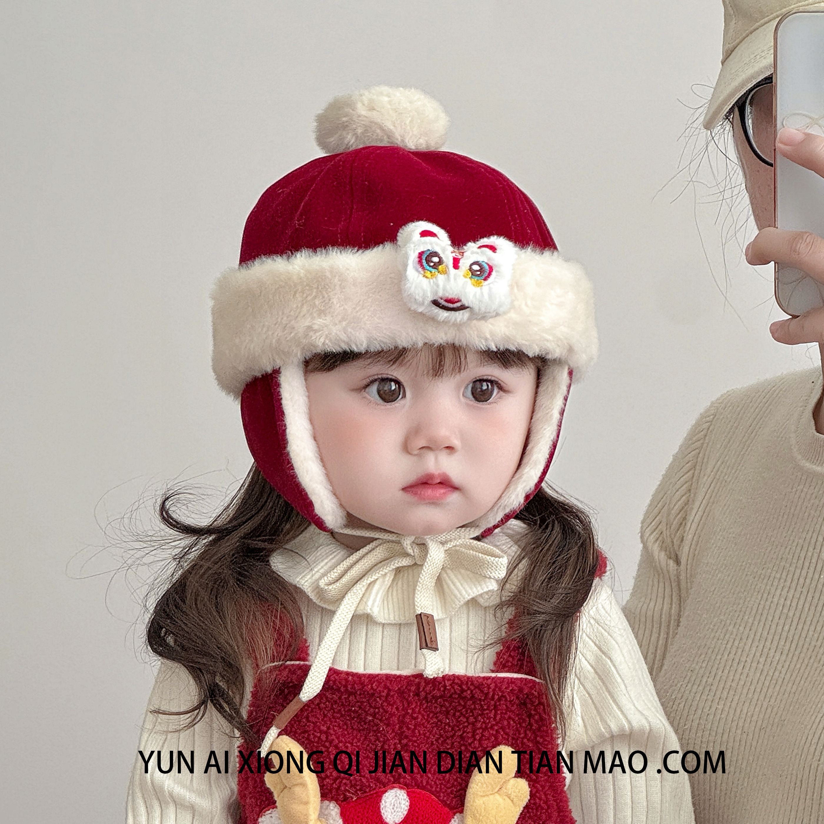 婴儿帽子春秋季雷锋帽男宝宝可爱