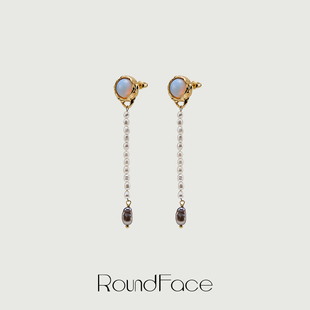 特卖款 潜意识月光石珍珠高级感原创轻奢耳坠耳饰 RoundFace23SS