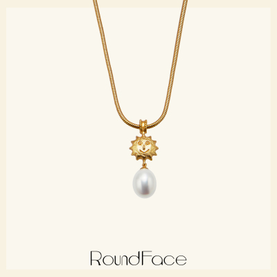 RoundFace炼金术系列笑脸天然珍珠项链轻奢高级感法式复古精致女
