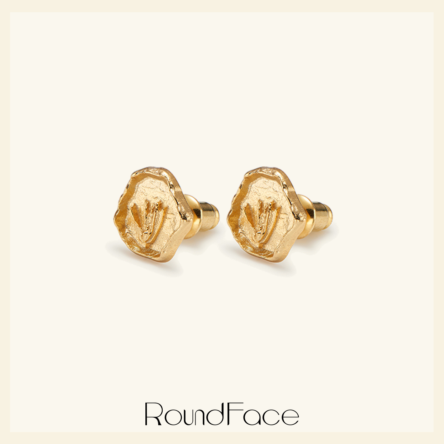 RoundFace24SS浮雕肌理感耳钉