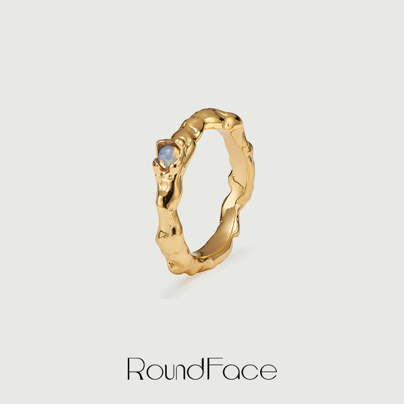 RoundFace18k金纯手工戒指