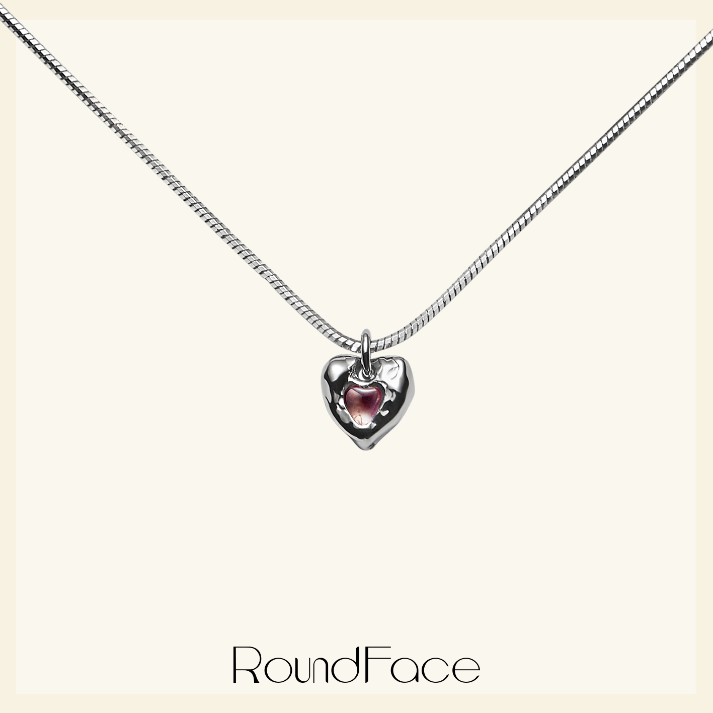 RoundFace基础款小爱心项链