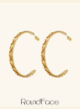 折扣款RoundFace月光系列 原创设计轻奢耳环女时尚复古高级感耳饰