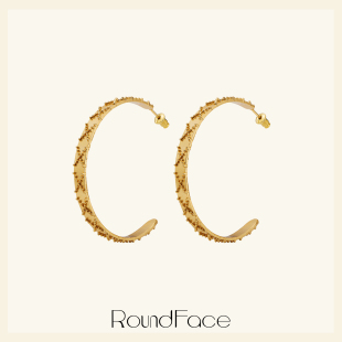 折扣款RoundFace月光系列 原创设计轻奢耳环女时尚复古高级感耳饰